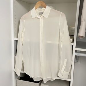 NWOT - Everlane Ivory Silk Blouse